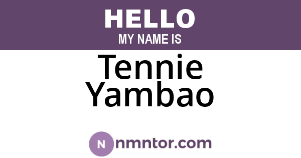 Tennie Yambao