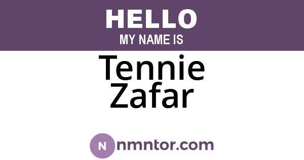 Tennie Zafar