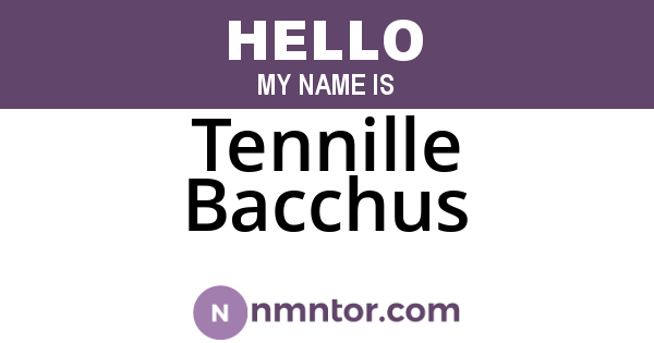 Tennille Bacchus