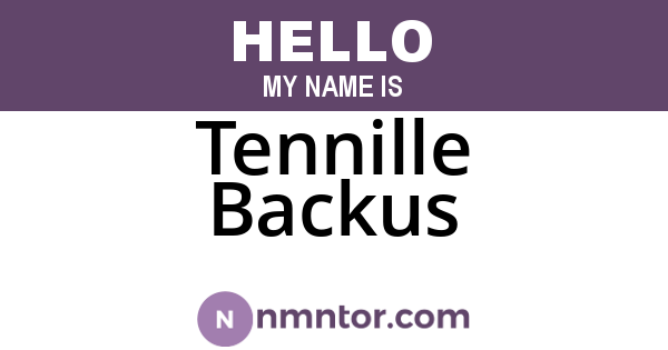 Tennille Backus