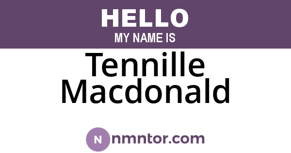 Tennille Macdonald