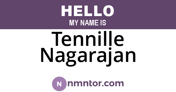 Tennille Nagarajan