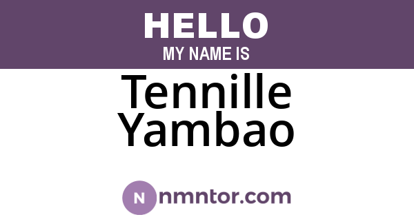 Tennille Yambao