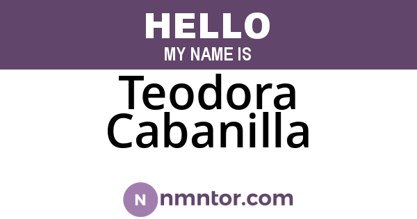 Teodora Cabanilla