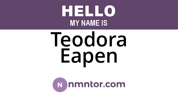 Teodora Eapen