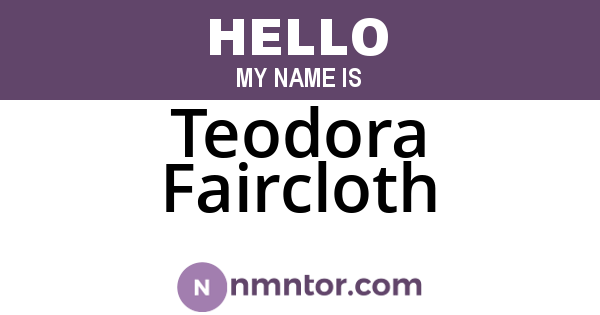 Teodora Faircloth