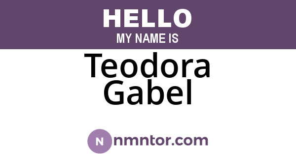 Teodora Gabel