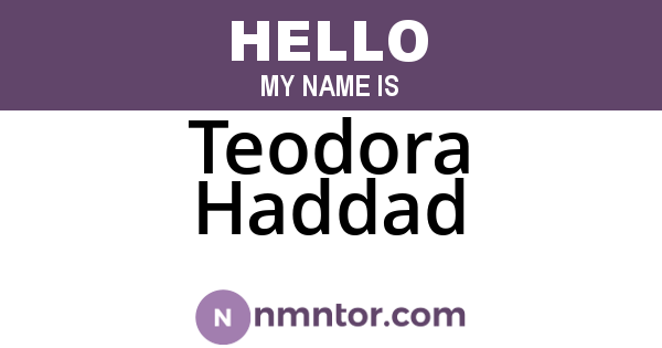 Teodora Haddad