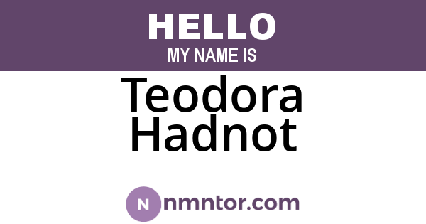 Teodora Hadnot