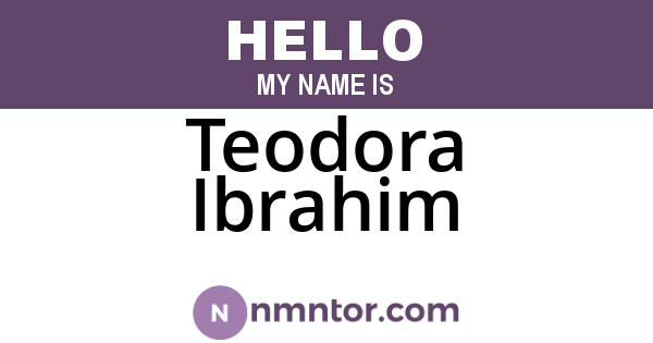 Teodora Ibrahim