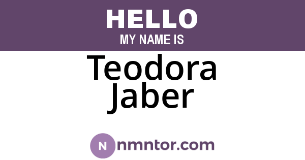 Teodora Jaber
