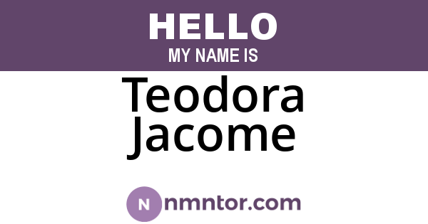 Teodora Jacome