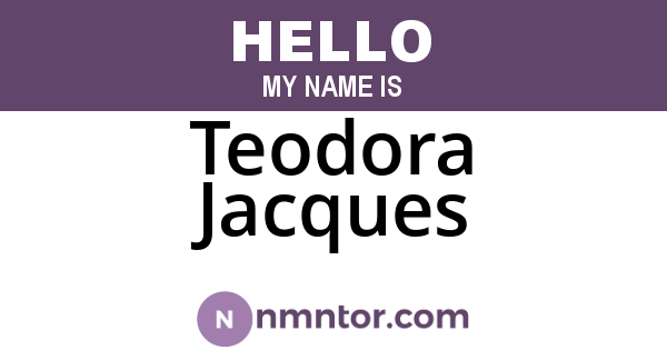 Teodora Jacques