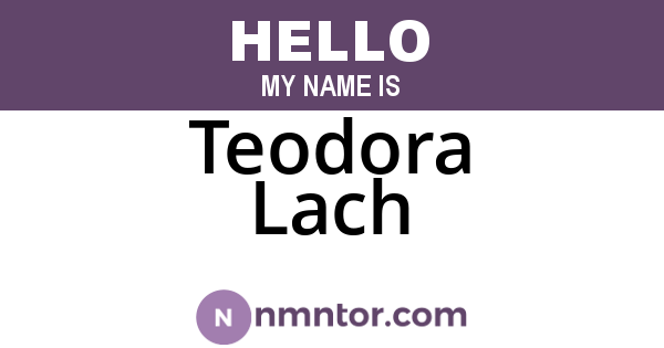 Teodora Lach