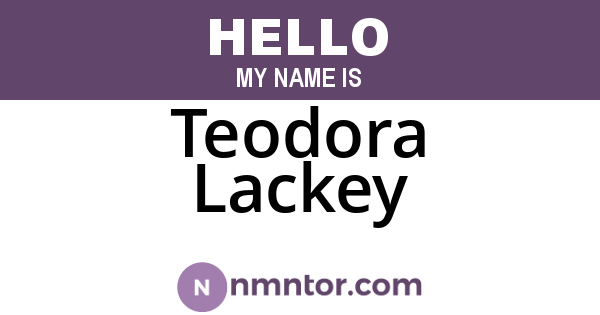 Teodora Lackey