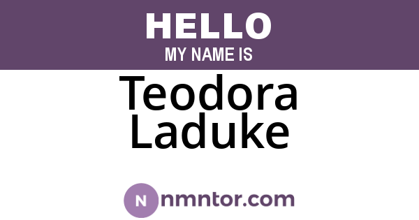 Teodora Laduke