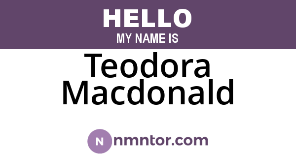 Teodora Macdonald