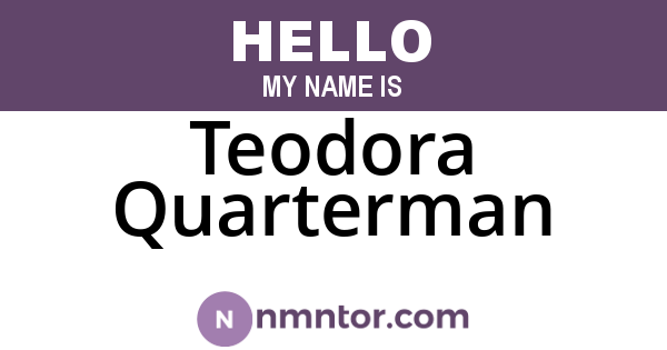 Teodora Quarterman