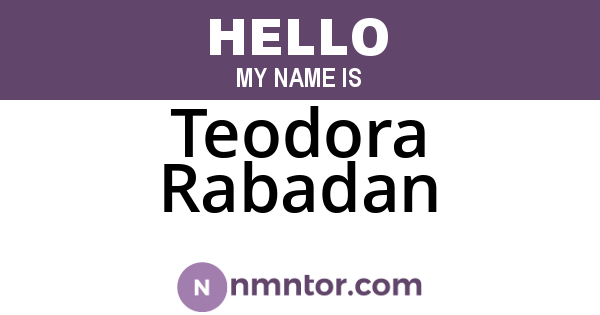 Teodora Rabadan