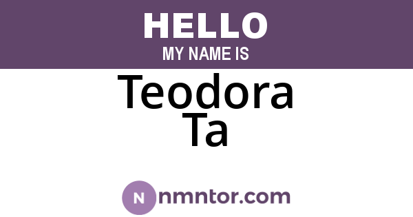 Teodora Ta