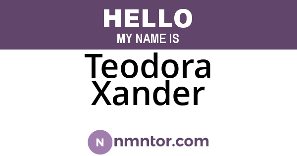 Teodora Xander