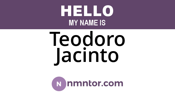 Teodoro Jacinto