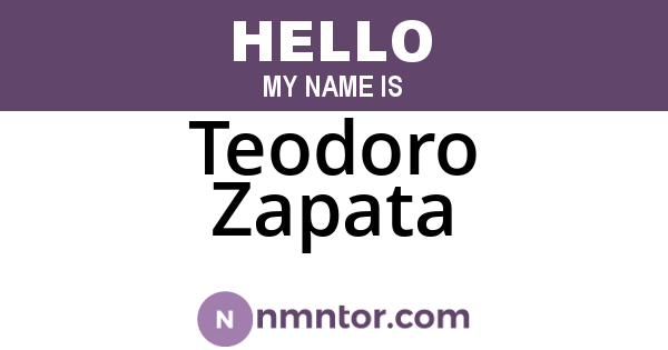 Teodoro Zapata