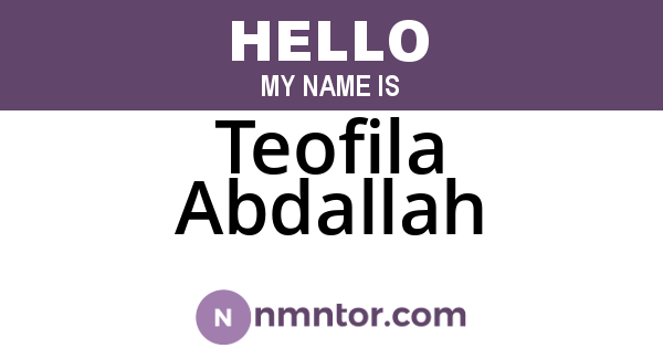 Teofila Abdallah
