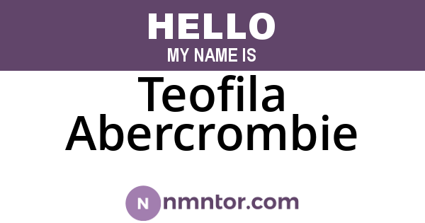 Teofila Abercrombie