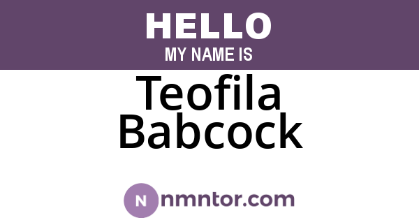 Teofila Babcock