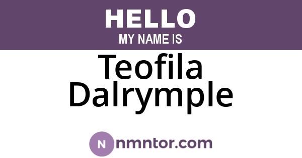 Teofila Dalrymple