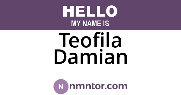 Teofila Damian