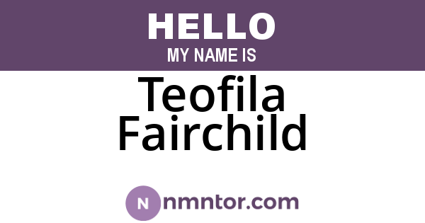 Teofila Fairchild