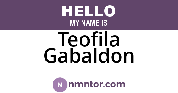 Teofila Gabaldon