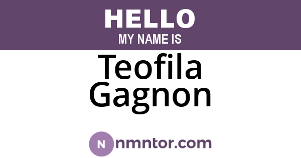 Teofila Gagnon