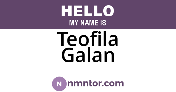 Teofila Galan