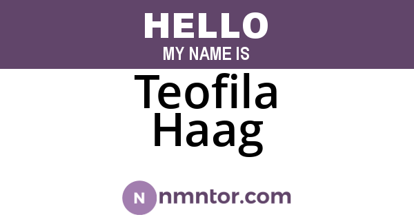 Teofila Haag