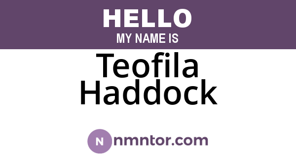 Teofila Haddock