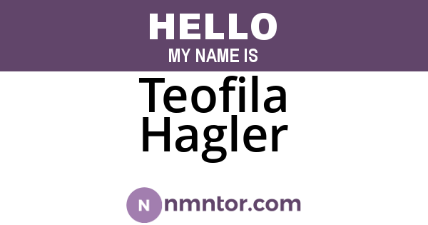 Teofila Hagler