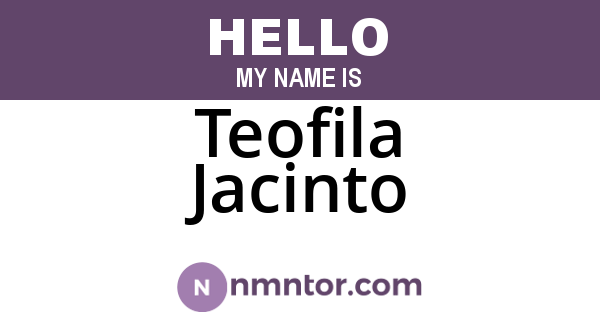 Teofila Jacinto