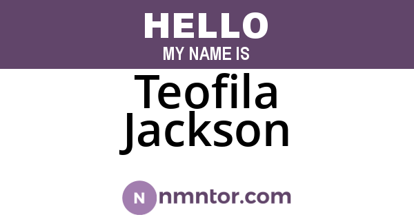 Teofila Jackson