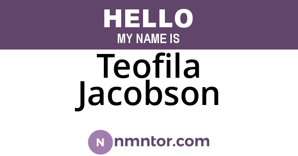 Teofila Jacobson