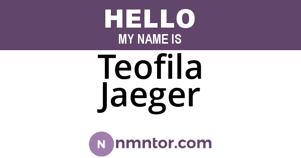 Teofila Jaeger