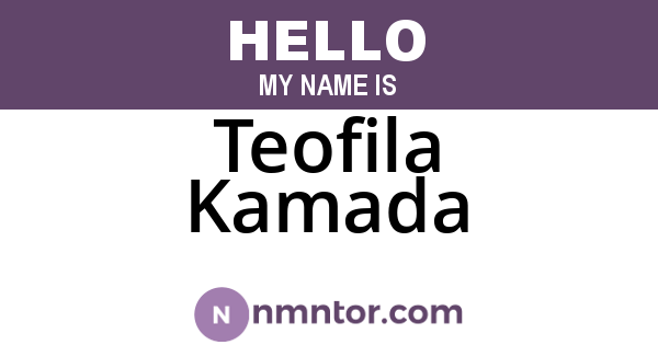 Teofila Kamada