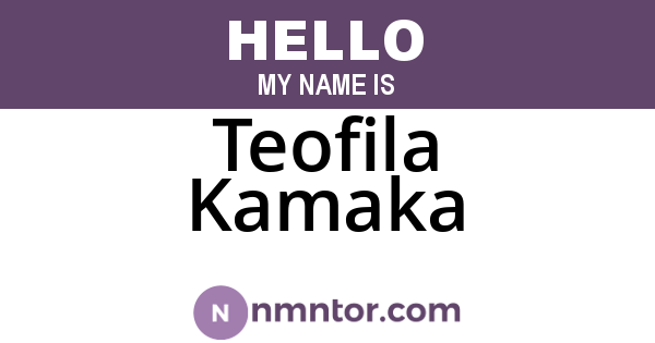 Teofila Kamaka