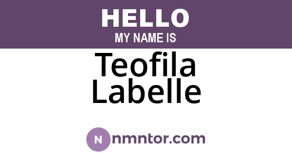 Teofila Labelle