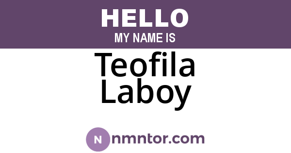 Teofila Laboy