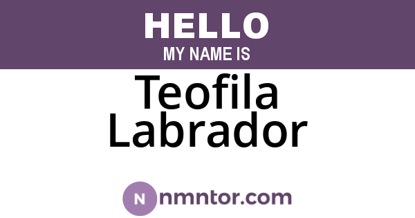 Teofila Labrador