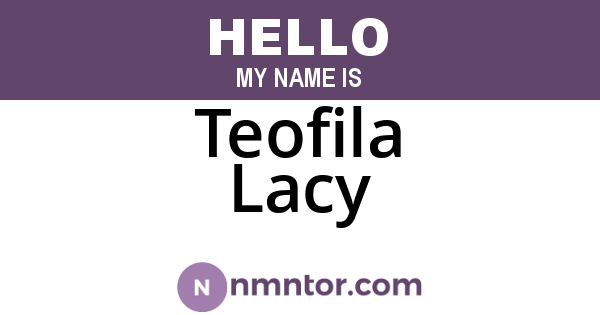Teofila Lacy