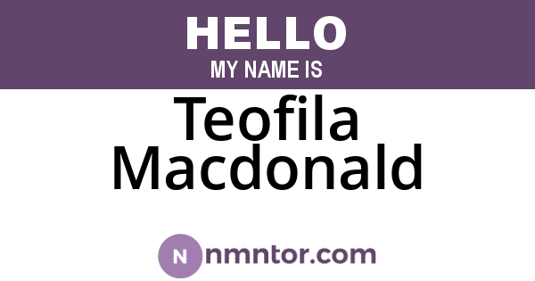 Teofila Macdonald